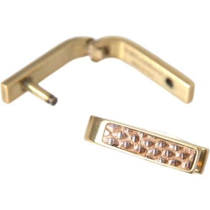 Dolce & Gabbana Gold Plated Metal Brass Pin Men Cufflinks