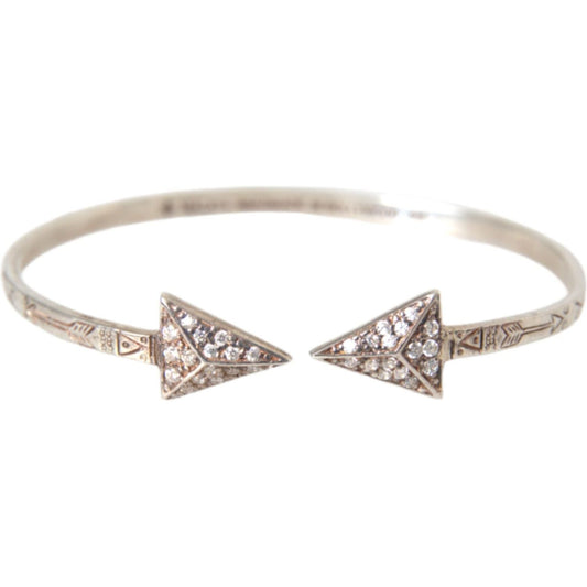 Nialaya Arrow Crystal 925 Silver Bangle Bracelet Women SMY10247-S