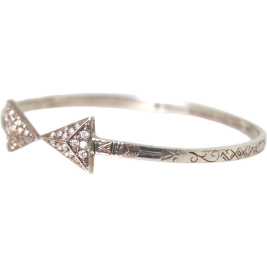 Nialaya Arrow Crystal 925 Silver Bangle Bracelet Women SMY10247-S