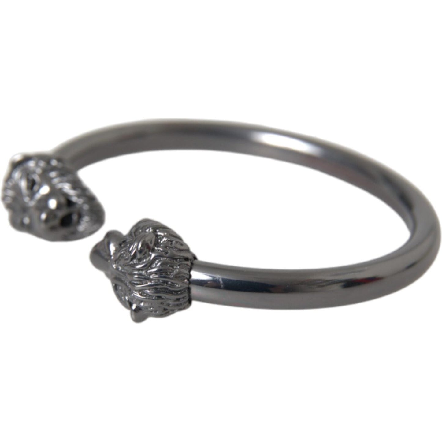 Nialaya Black Rhodium Lion Bangle Bracelet Women