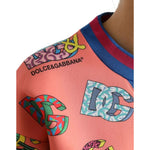 Dolce & Gabbana Salmon Pink Logo Print Sweatshirt Sweater TSH84263#-40