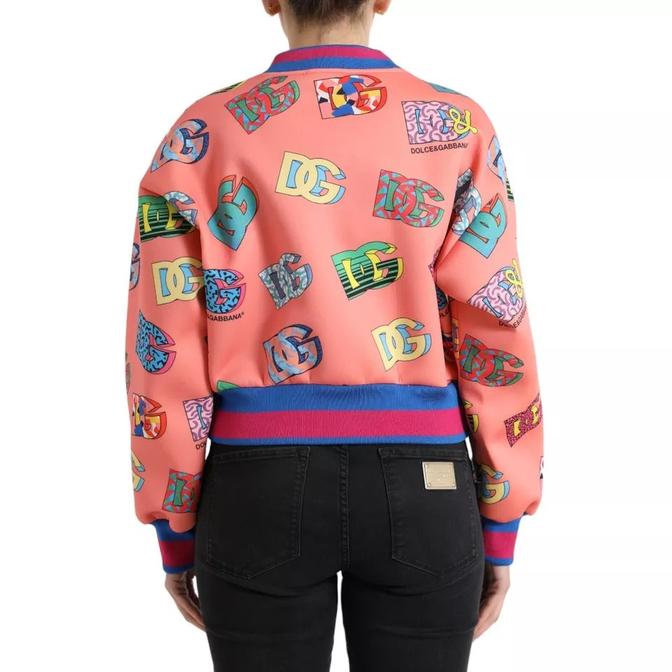 Dolce & Gabbana Salmon Pink Logo Print Sweatshirt Sweater TSH84263#-40