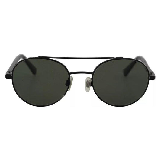 Dolce & Gabbana Matte Black Steel Frame Green Lens DG2245 Sunglasses GLA1106