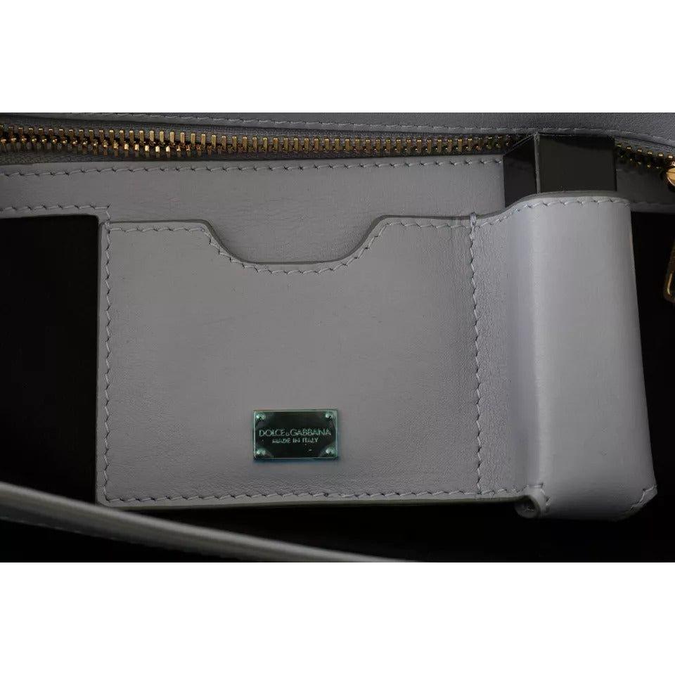 Dolce & Gabbana Blue Exotic Leather Shoulder Purse Cross Body Bag Dolce & Gabbana Dim Gray