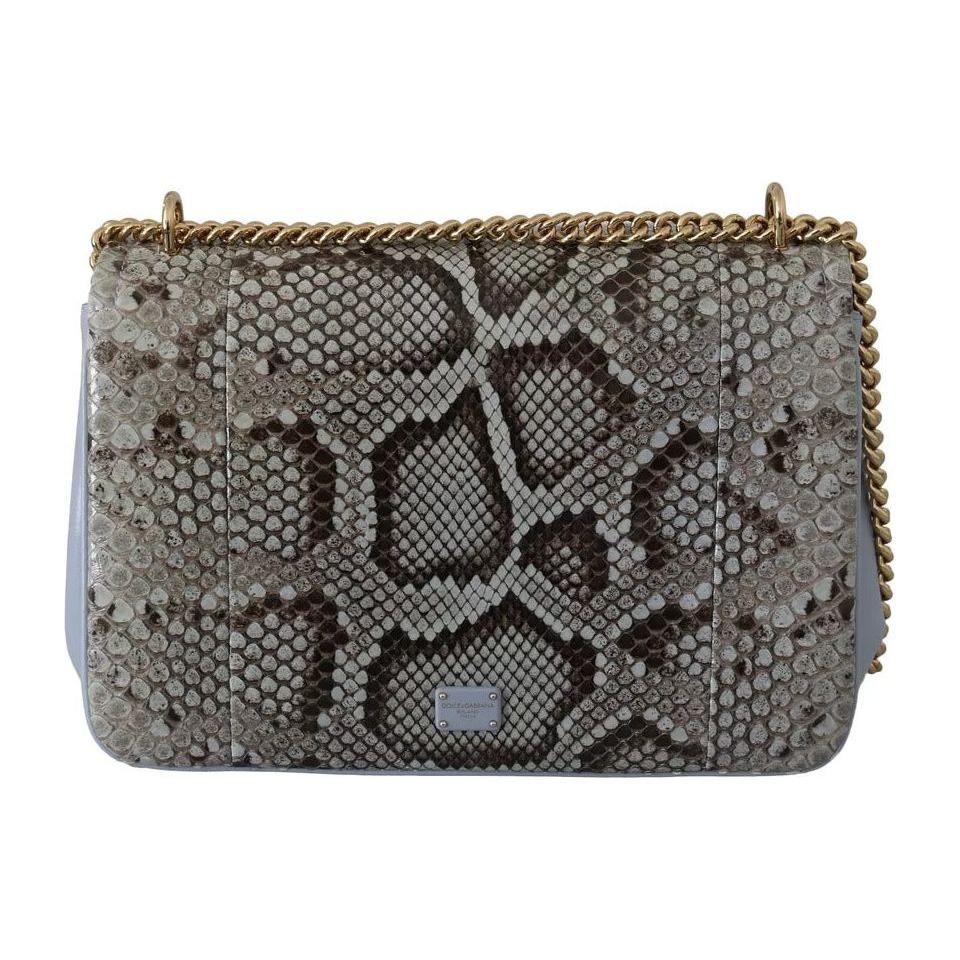 Dolce & Gabbana Blue Exotic Leather Shoulder Purse Cross Body Bag Dolce & Gabbana Dim Gray