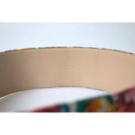 Dolce & Gabbana Multicolor Carretto Fabric Wide Waist Belt