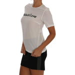 Dolce & Gabbana White Silk ITALIA IS LOVE Blouse T-shirt TSH1100-1