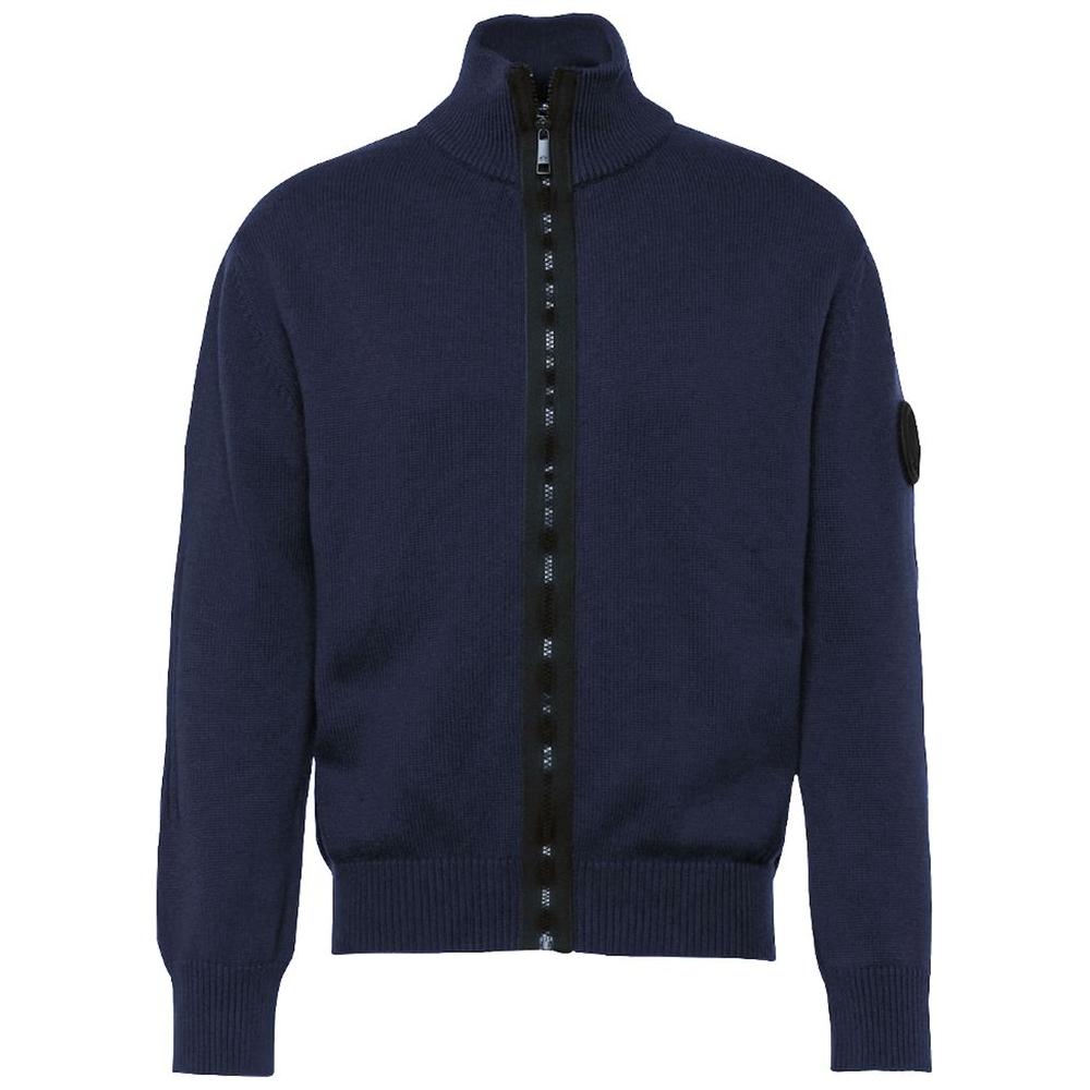 La Martina Blue Cotton Sweater