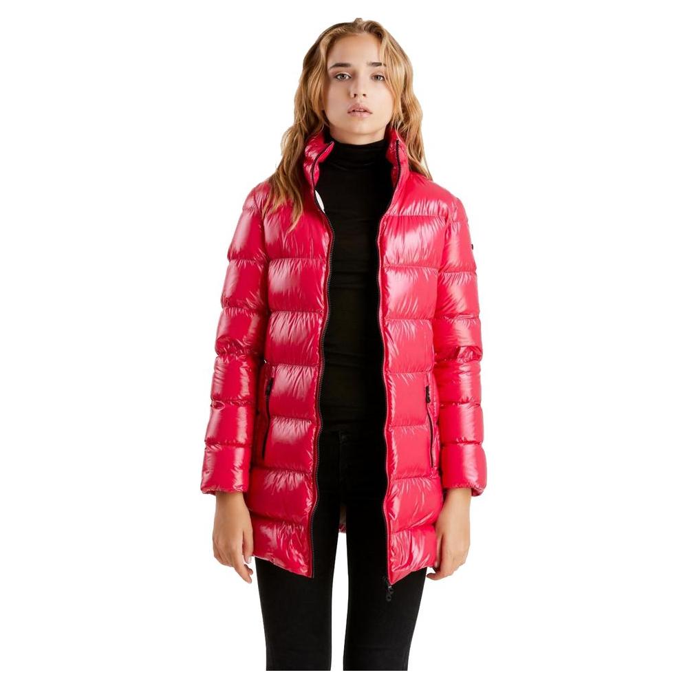 Refrigiwear Fuchsia Shimmer Long Down Jacket