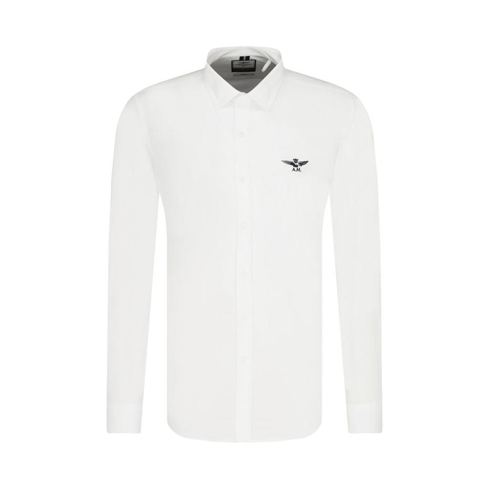 Aeronautica Militare White Cotton Shirt
