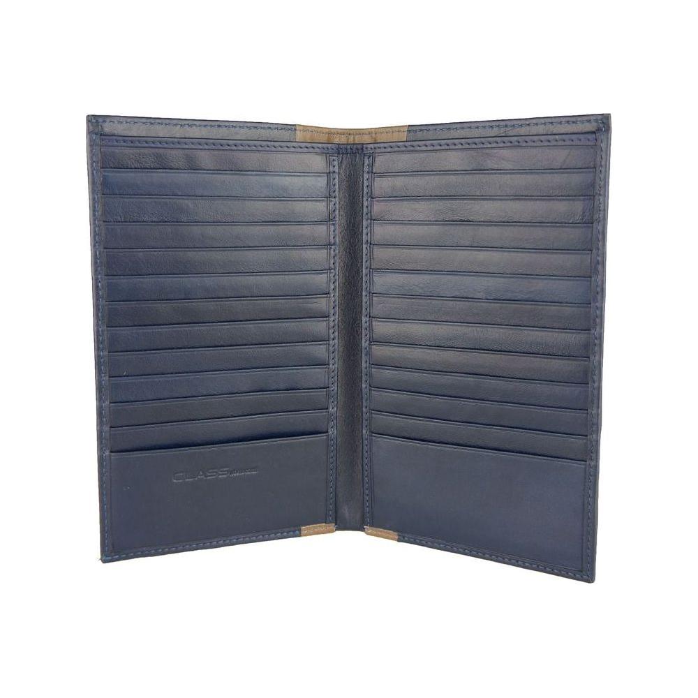 Cavalli Class Blue Leather Men Wallet CACL-6851