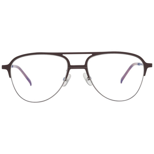 Hackett Brown Men Glasses Frame, half-rim metal and plastic, blue-filter, size 53-17-145, includes branded case, brown color