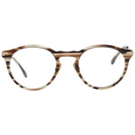 Lozza Brown Unisex Glasses Frame, full-rim design in metal and plastic, brown color, size 50-22-140, includes branded case.