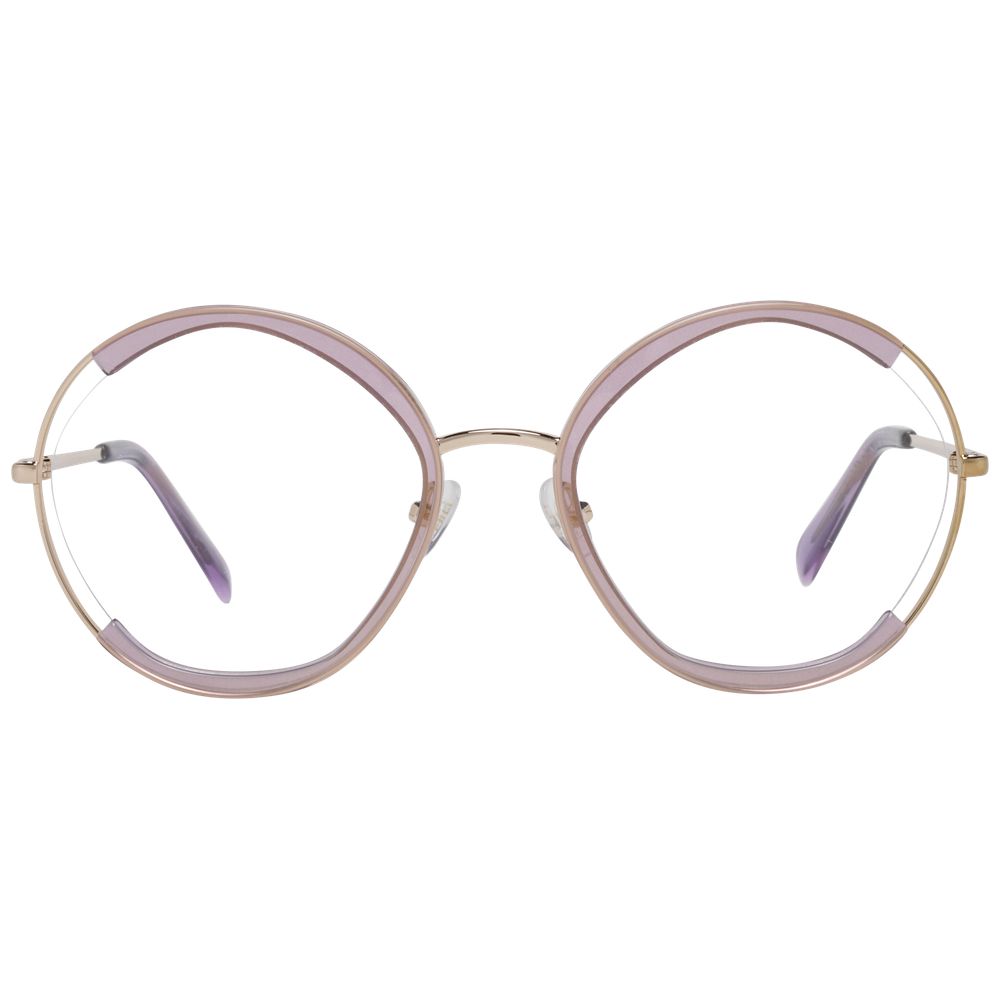 Emilio Pucci Purple Metal & Plastic Glasses (Frames), women's full-rim round style, 54-20-140 dimensions, demo lenses, no spring hinge.