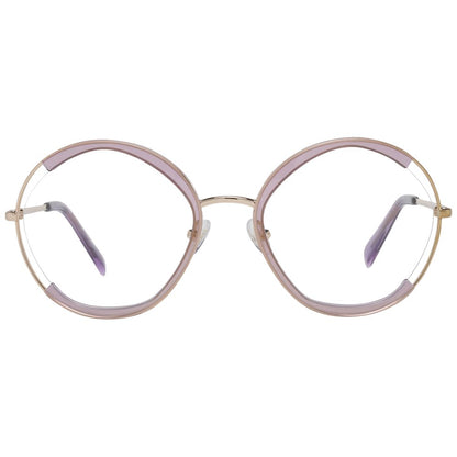 Emilio Pucci Purple Metal & Plastic Glasses (Frames), women's full-rim round style, 54-20-140 dimensions, demo lenses, no spring hinge.