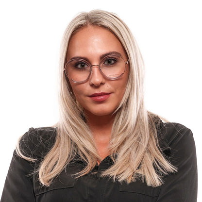 Woman wearing Emilio Pucci Purple Metal & Plastic Glasses (Frames) in a full-rim round style.