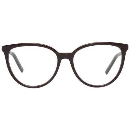 Front view of Tod's Brown Metal & Plastic Glasses (Frames) for women, full-rim style with demo lenses.