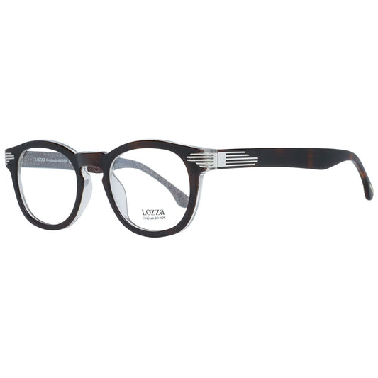 Lozza Brown Unisex Glasses Frame, full-rim plastic, size 48-21-140, brown color with branded case included.