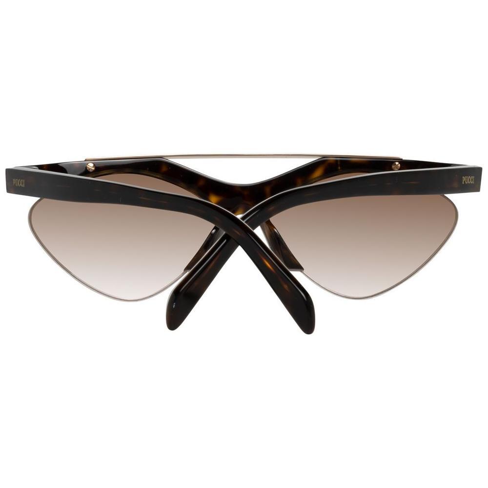 Emilio Pucci Brown Metal & Plastic Sunglasses