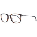 Lozza Brown Men Glasses Frame, full-rim rectangle plastic design with 54-19-140 size, demo lenses, ideal for stylish wear.