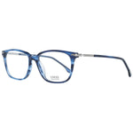 Lozza Blue Men Glasses Frame with blue plastic full-rim design, rectangle lenses, size 53-16-145. Includes branded case. No spring hinge.
