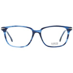 Lozza Blue Men Glasses Frame; full-rim, rectangle shape, blue plastic material with demo lenses; includes branded case, size 53-16-145.