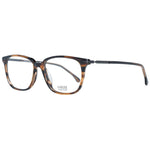 Lozza Brown Men Glasses Frame, full-rim rectangle design in brown plastic with 53-16-145 sizing, includes branded case.