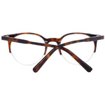Bally Brown Unisex Glasses Frame, plastic half-rim round style, brown-colored frame with demo lenses, size 47-20-145.