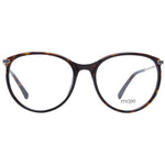 Maje Brown Women Glasses Frame in full-rim round style, brown acetate with demo lenses, size 53-17-135, includes branded case.