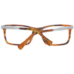 Front view of Police Brown Men Glasses Frame with plastic material and full-rim style in brown color. Frame size: 54-19-145.