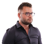 Hackett Blue Men Glasses Frame