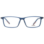 Ermenegildo Zegna Blue Men Glasses Frame with full-rim plastic design, rectangle shape, and demo lenses.