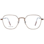 Ermenegildo Zegna Bronze Men Glasses Frame, titanium full-rim with demo lenses, size 50-19-145, round style.
