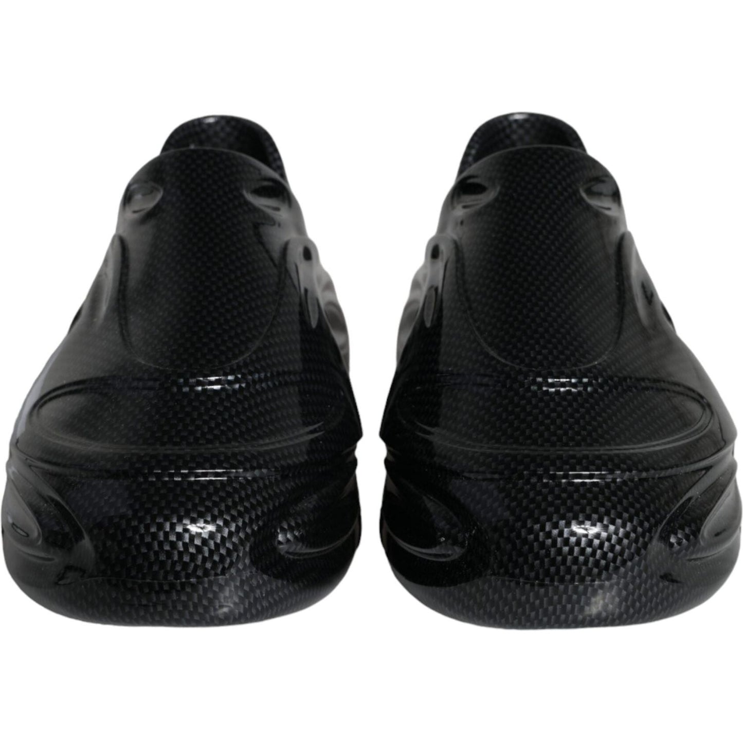 Dolce & Gabbana Black Foiled Rubber Toy Low Top Men Sneakers Shoes MV5827-44