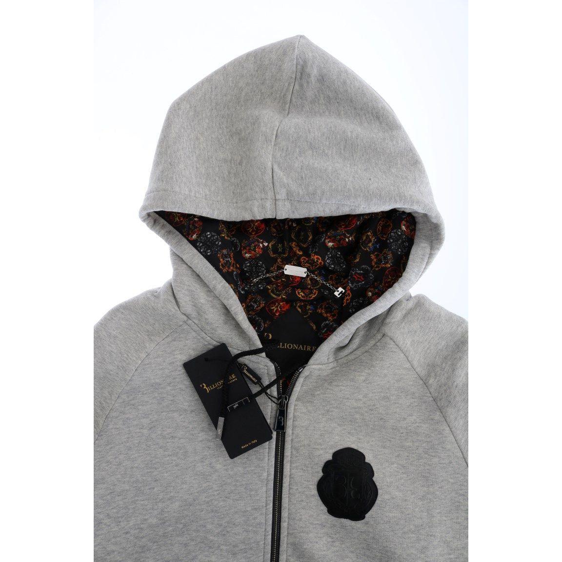 بدلة رياضية أنيقة رمادية اللون من القطن بغطاء رأس من Billionaire Italian Couture