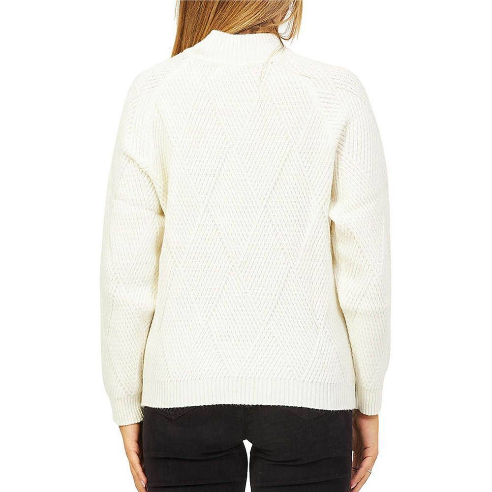 Yes Zee White Acrylic Women Sweater