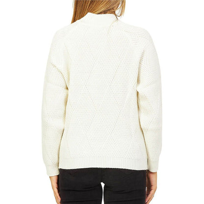 Yes Zee White Acrylic Women Sweater