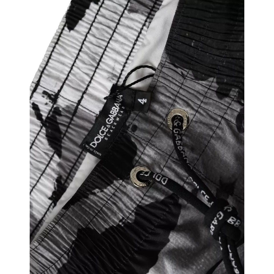 Dolce & Gabbana Multicolor Camouflage DG Logo Beachwear Shorts Swimwear