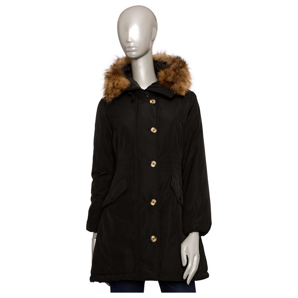 Baldinini Trend Black Polyester Jackets & Coat