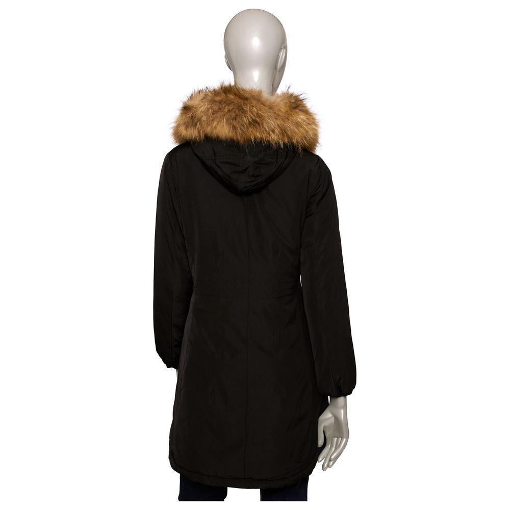 Baldinini Trend Black Polyester Jackets & Coat