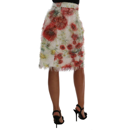 Dolce & Gabbana Floral Patterned Pencil Straight Skirt