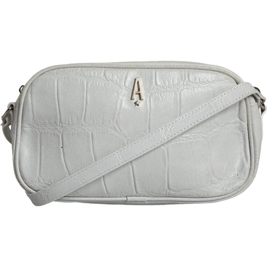 Aniye By White Croc Print Leather Crossbody Sling Bag Aniye By Gray