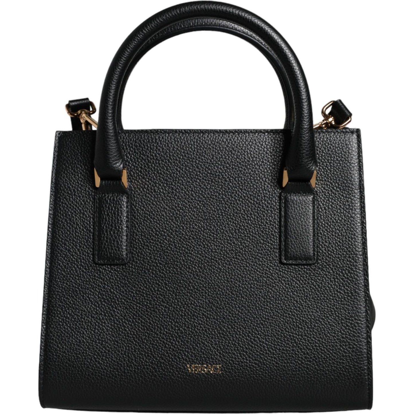 Versace Black Small Leather TopHandle Shoulder Crossbody Bag BAG1599