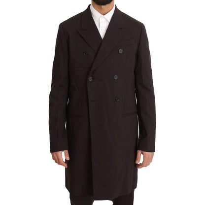 Dolce & Gabbana Bordeaux Wool Stretch Long 3 Piece Suit Suit