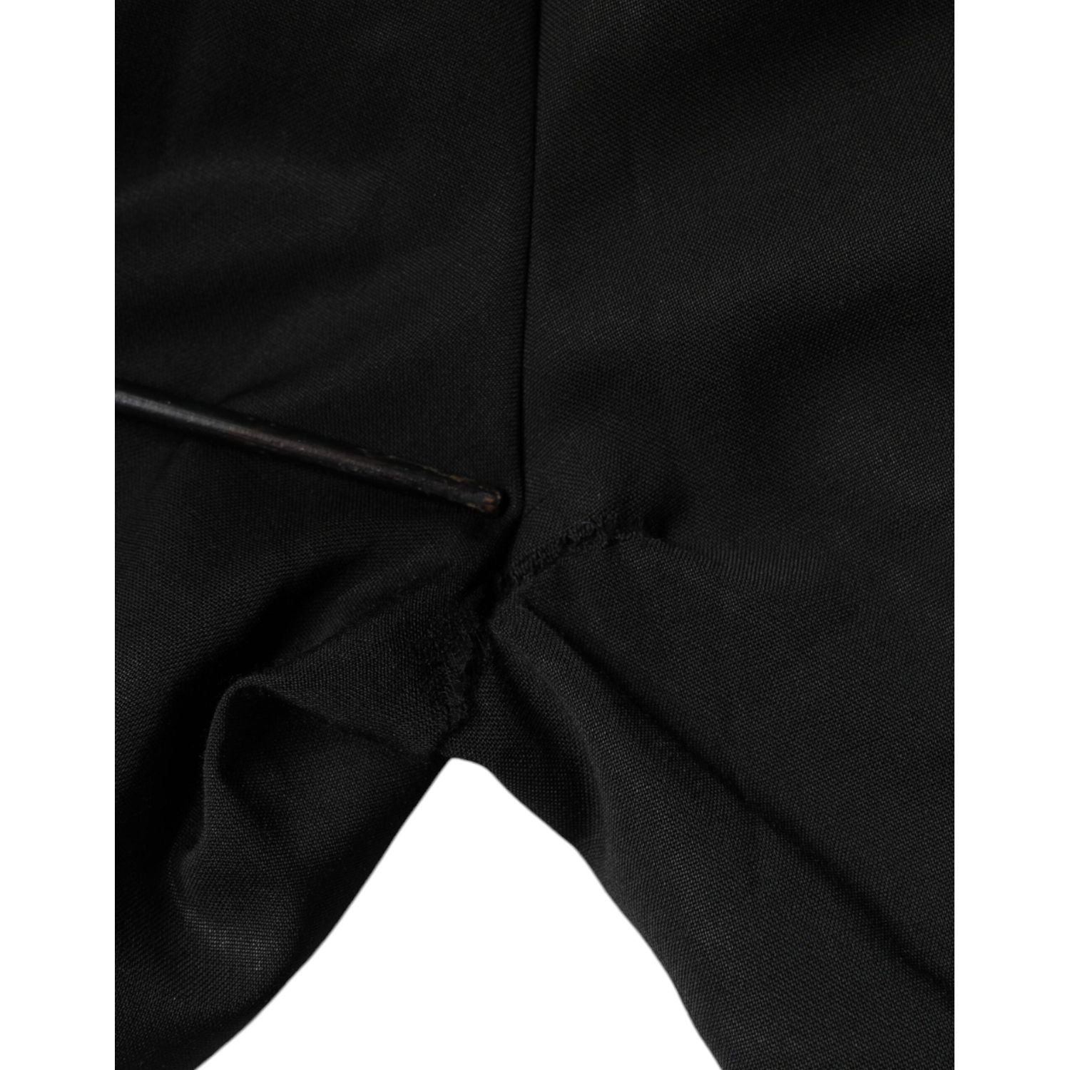 Dolce & Gabbana Black Polyester High Waist Tapered Pants