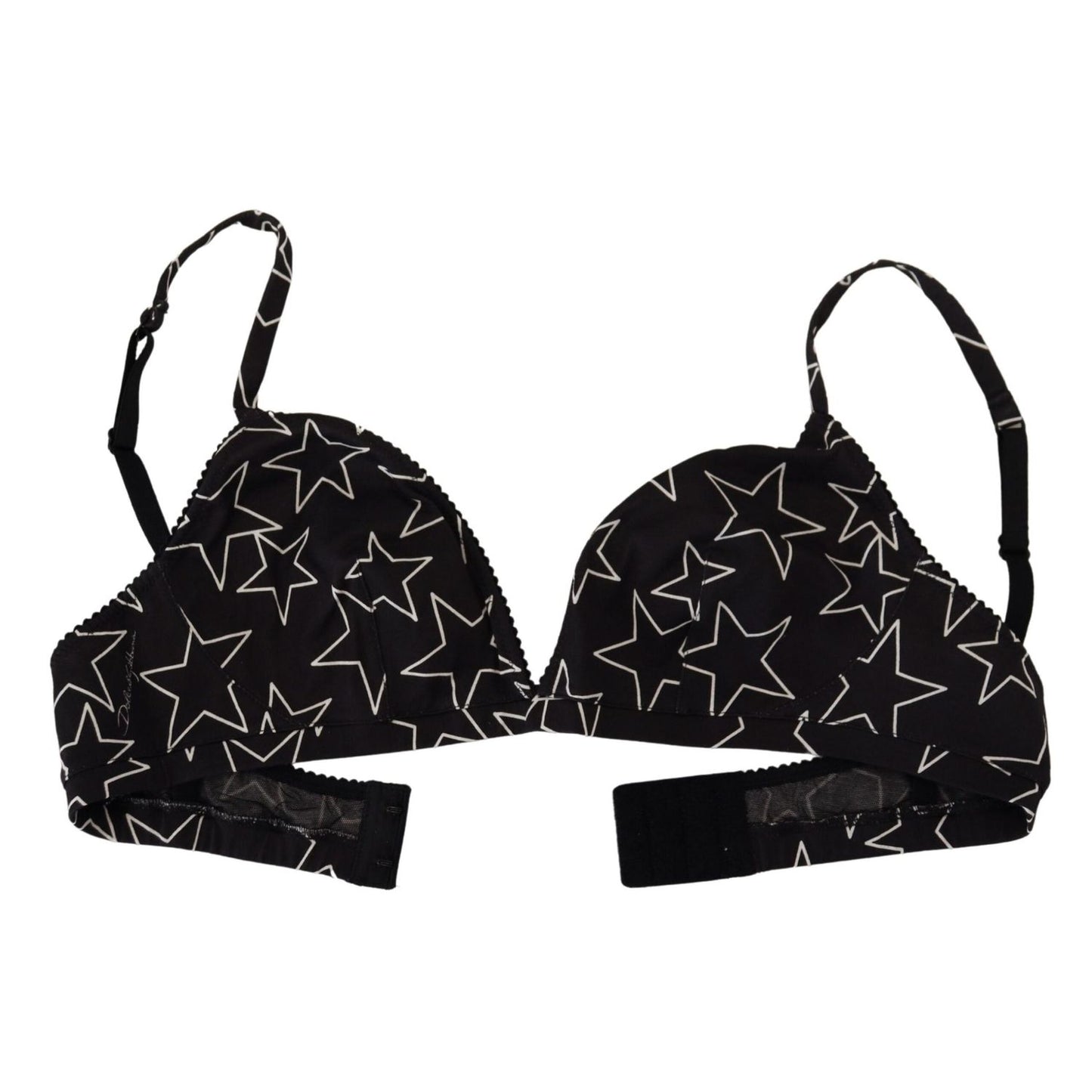 Dolce & Gabbana Black Millennials Star Non Wire Cotton Bra Underwear