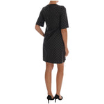 Dolce & Gabbana Gray Polka Dotted Wool Stretch Dress DR1213-1