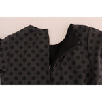 Dolce & Gabbana Gray Polka Dotted Wool Stretch Dress DR1213-1