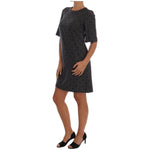 Dolce & Gabbana Gray Polka Dotted Sheath Wool Dress DR1216-1