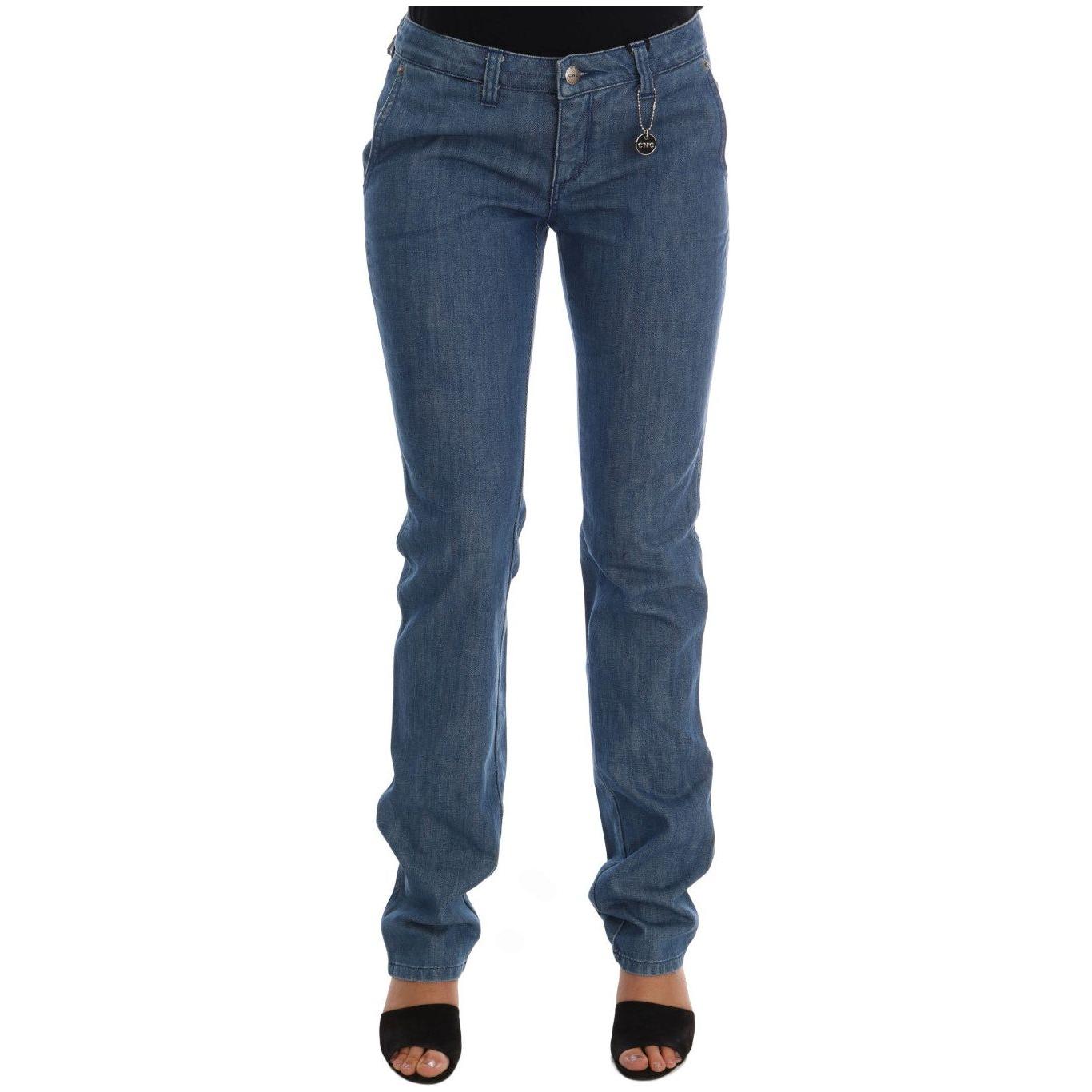 Costume National Blue Wash Cotton Slim Denim Jeans